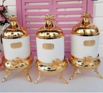 Decorative procelain 3 set jars 28x38 CM 