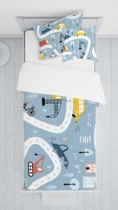 Children's bedroom set 7 pcs modern style "Cars & Slope"